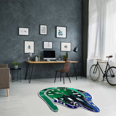 Drip Hulk VS. Batman Watch Area / Throw Rug - GraphicRugs