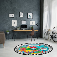 The Emoji Watch Area / Throw Rug - GraphicRugs