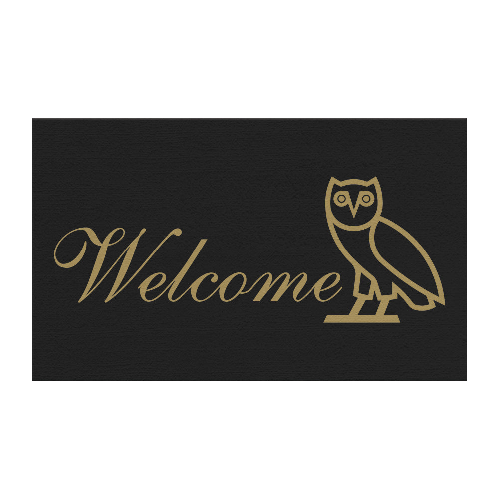 OVO Owl Welcome Graphic Area / Throw Rug - GraphicRugs