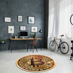 BITCOIN GOLD COIN GRAPHIC RUG - GraphicRugs