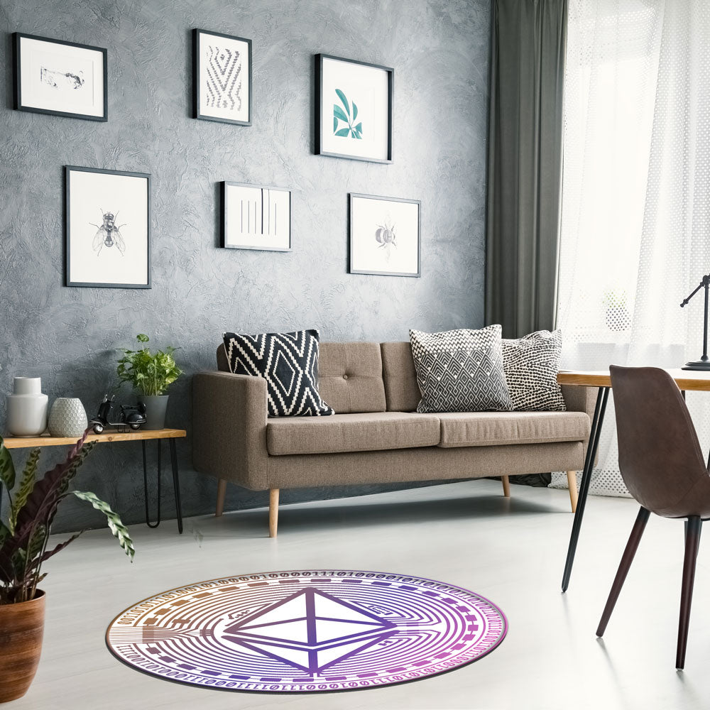 ETHERIUM COIN GRAPHIC RUG - GraphicRugs