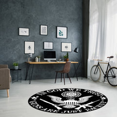 IN GOD WE TRUST, GUNS ARE BACKUP GRAPHIC RUG - GraphicRugs