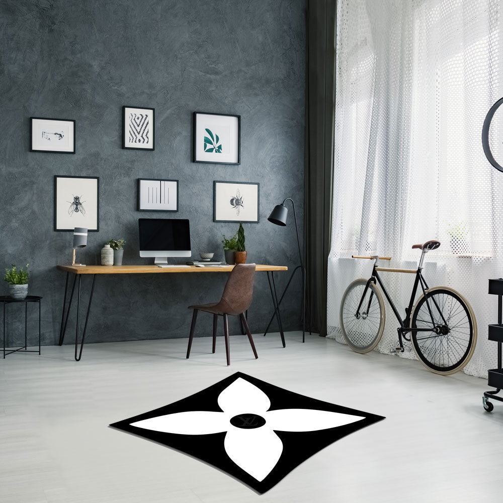 Louis Monogram Square Graphic Area / Throw Rug – GraphicRugs